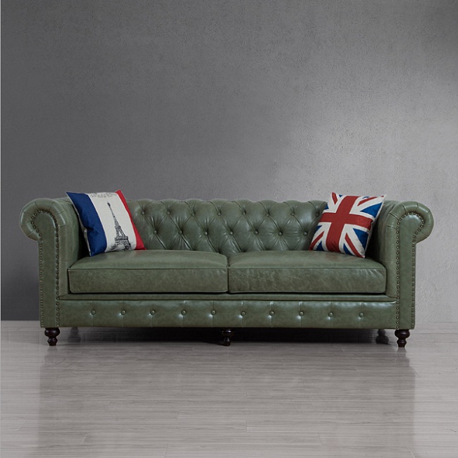 Sofa văng nỉ da lộn cao cấp kiểu dáng tân cổ điển dạng văng dài hiện đại bền đẹp VN01
